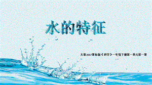 大象版一年級下冊科學1.1水的特征公開課課件（河南海老師）.pptx