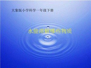 大象版一年級下冊科學1.3《水能溶解哪些物質》公開課課件（河南王老師縣級優課）.ppt