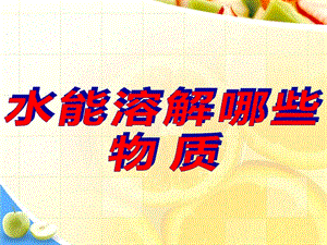 大象版一年級下冊科學1.3《水能溶解哪些物質》公開課課件（安徽蔣老師市級優(yōu)課）.ppt