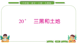 部編版六年級上冊語文20三黑和土地預習導學課件.pptx