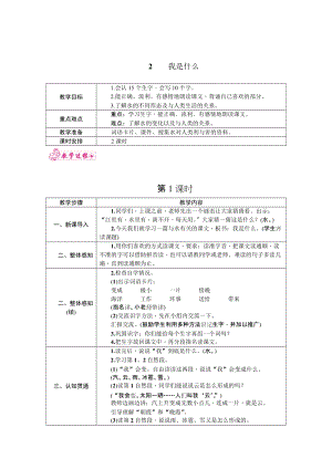 部編版二年級上冊語文2.我是什么 教案.docx
