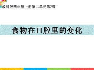 新教科版四年級上冊科學(xué)2.7食物在口腔里的變化課件.ppt