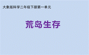 大象版二年級下冊科學1.1《荒島生存》公開課課件（安徽羅老師市級優課）.pptx