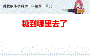 冀教版一年級下冊科學2《糖到哪里去了》公開課課件（河北郝老師市級優(yōu)課）.ppt