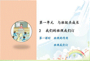部編版四年級(jí)上冊(cè)道德與法制2 我們的班規(guī)我們訂課件.ppt