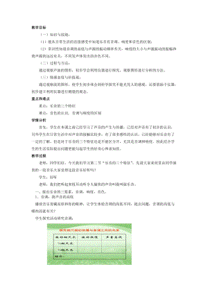 北師大版八年級上冊物理4.2《樂音》教案（陳老師公開課作品）.doc