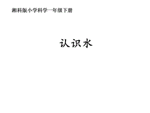 湘科版一年級(jí)下冊(cè)科學(xué)1《認(rèn)識(shí)水》公開(kāi)課課件（湖南部級(jí)優(yōu)課）.pptx