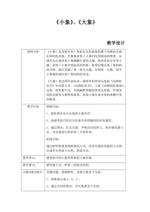 人音版一年級(jí)下冊(cè)音樂(lè)4《小象》優(yōu)質(zhì)教案（浙江市級(jí)優(yōu)課）.docx