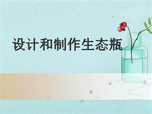 教科版五年級下冊科學課件1.7設計和制作生態瓶（18張ppt).pptx