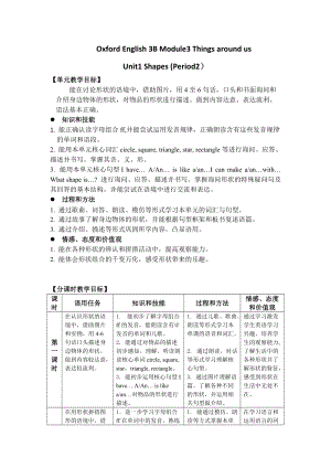 牛津上海版三年級下冊英語Unit1Shapes(Period2）教案（上海縣級優課）.docx