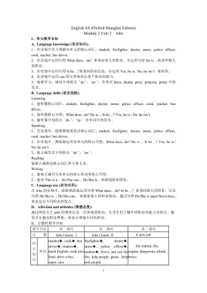 牛津上海版四年級上冊英語Module 2 Unit 2教案.doc