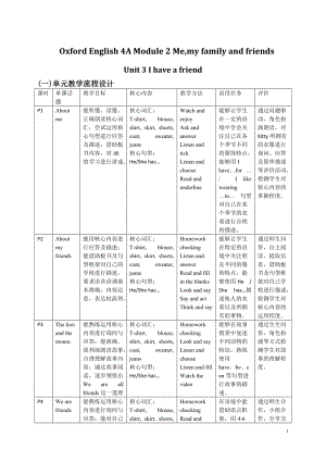 牛津上海版四年級上冊英語Module 2 Unit 3教案.doc