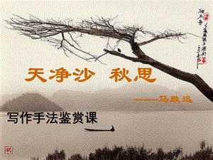 人教部編版七年級上冊語文4《天凈沙·秋思》課件（山東部級優課）.ppt