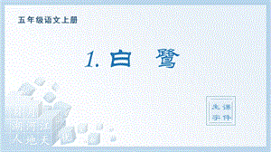 人教部編版五年級上冊語文（生字課件）1.白鷺.pptx