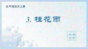 人教部編版五年級上冊語文（生字課件）3.桂花雨.pptx