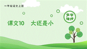 人教部編版一年級上冊語文（生字課件）10 大還是小.pptx