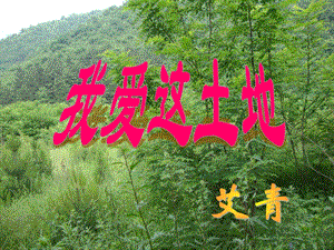 人教部編版九年級上冊語文2《我愛這土地》課件（天津省級優課）.ppt