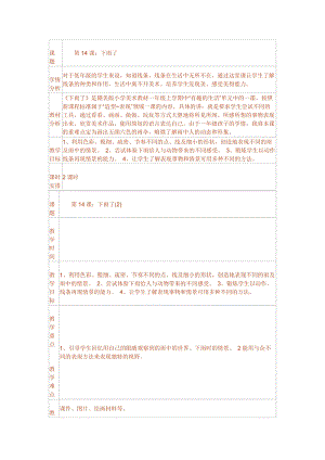 人教版一年級上冊美術4《下雨啦》教案（何老師公開課作品）.doc