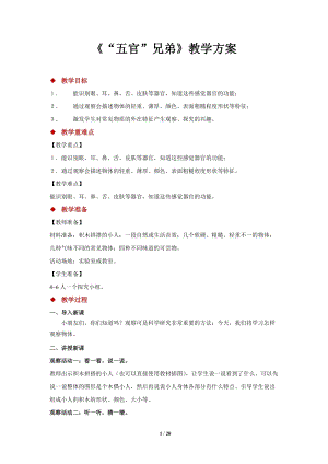大象版一年級上冊科學教案（全冊共20頁）.doc