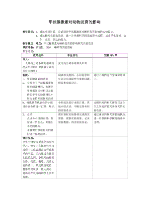 蘇教版七下生物12.1《人體的激素調節(jié)》教案（許老師公開課作品）.docx