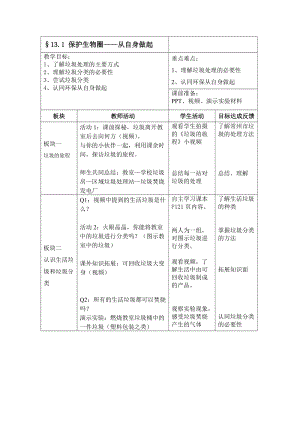 蘇教版七下生物13.2《保護生物圈——從自身做起》教案（衛(wèi)老師公開課作品）.docx