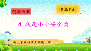 大象版五年級上冊科學3.4我是小小安全員 教學課件.pptx