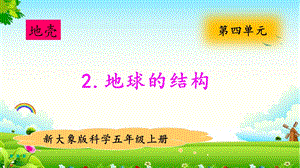 大象版五年級上冊科學4.2地球的結構 教學課件.pptx