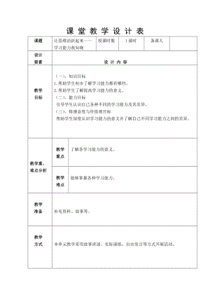 北師大版七年級心理健康第9課《讓思維活躍起來》教學設計（趙老師省級公開課作品）.docx