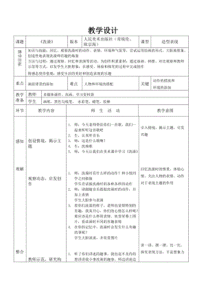 人美版二下美術(shù)第8課 洗澡（福建）-教案（酆老師公開課教學設(shè)計）.doc