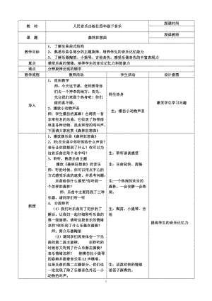 人音版四年級下冊音樂聆聽《森林的歌聲》教案（羅老師公開課教學設計）.doc
