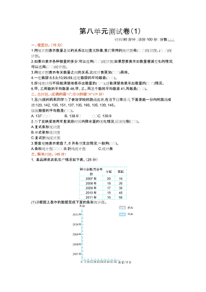 北師大版數(shù)學(xué)五年級(jí)（下）第八單元測(cè)試卷（1）（含答案）.docx