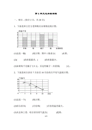 北師大版數學四年級（下）第6單元過關檢測卷（含答案）.doc