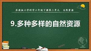 2022新蘇教版六年級下冊科學(xué)9.多種多樣的自然資源-課件（教學(xué)）.pptx
