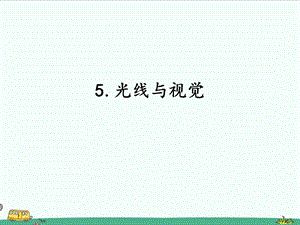 2022湘科版五年級下冊科學(xué)3.5光線與視覺課件.ppt