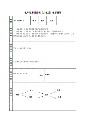人教部編版七下道德與法治10.2《我們與法律同行》教案（鄭老師獲獎教學設計）.docx