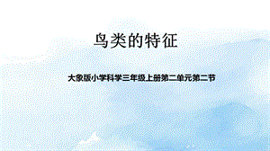 大象版三年級上冊科學2.2《鳥類的特征》教學課件.pptx