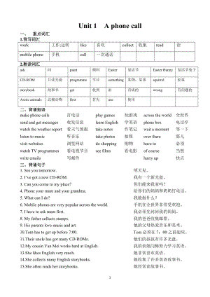 外研劍橋版五年級(jí)下冊(cè)英語Unit1知識(shí)點(diǎn).doc