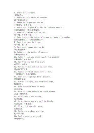 初中英語作文素材150條經(jīng)典諺語.docx