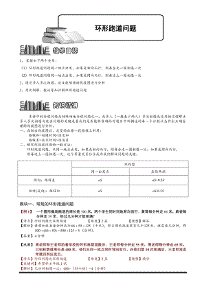 小學(xué)奧數(shù)——環(huán)形跑道問題32.doc