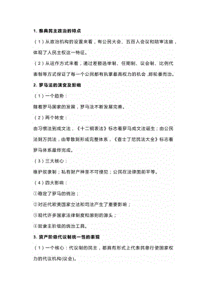 初中歷史考試世界史15個精華總結.docx