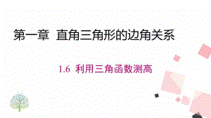 北師大版九下數學1.6 利用三角函數測高 課件.ppt