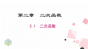 北師大版九下數學2.1 二次函數 課件.ppt