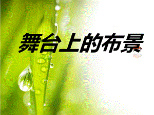 人教版五年級下冊美術(shù)舞臺上的布景課件.ppt