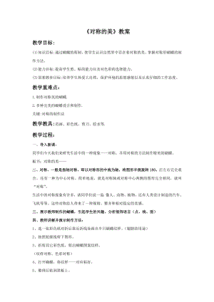 人教版四年級(jí)下冊(cè)美術(shù)《對(duì)稱(chēng)的美》教案2.doc