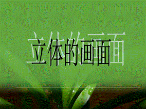 人教版三年級下冊美術《立體的畫面》課件.ppt
