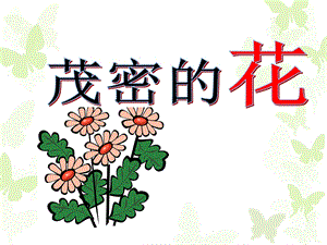 人美版二年級上冊美術《茂密的花》課件1.ppt