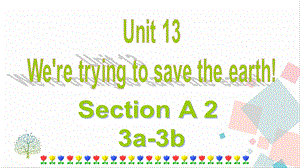 人教版九年級下冊英語Unit 13　We're trying to save the earth! Section A (3a-3b) 課件.ppt