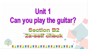 人教版七年級下冊英語Unit1SectionB(2a-selfcheck)課件.ppt