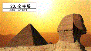 人教部編版五年級下冊語文20金字塔課件.pptx