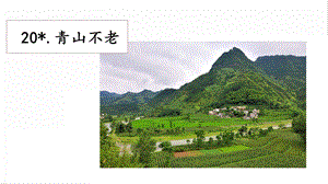 人教部編版六年級上冊語文20青山不老 課件.pptx